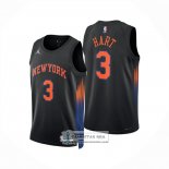 Camiseta New York Knicks Josh Hart NO 3 Statement 2025-26 Negro