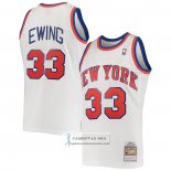 Camiseta New York Knicks Patrick Ewing NO 33 Mitchell & Ness 1985-86 Blanco