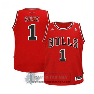 Camiseta Nino Bulls Rose Rojo