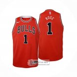 Camiseta Nino Chicago Bulls Derrick Rose NO 1 Icon Rojo