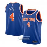 Camiseta Nino New York Knicks Derrick Rose NO 4 Icon Azul