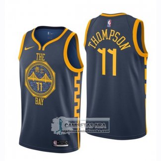 Camiseta Nino Warriors Klay Thompson Ciudad 2018-19 Negro