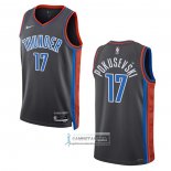 Camiseta Oklahoma City Thunder Alekse Pokusevski NO 17 Ciudad 2022-23 Gris