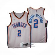 Camiseta Oklahoma City Thunder Shai Gilgeous-Alexander NO 2 Association Autentico Blanco