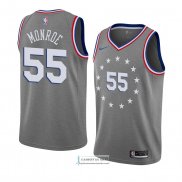 Camiseta Philadelphia 76ers Greg Monroe Ciudad 2018-19 Gris