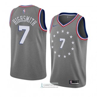 Camiseta Philadelphia 76ers Haywood Highsmith Ciudad 2018-19 Gri