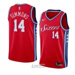 Camiseta Philadelphia 76ers Jonathon Simmons Statement 2018 Rojo