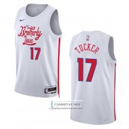 Camiseta Philadelphia 76ers P.J. Tucker NO 17 Ciudad 2022-23 Blanco