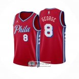 Camiseta Philadelphia 76ers Paul George NO 8 Statement 2024-25 Rojo