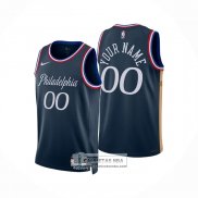 Camiseta Philadelphia 76ers Personalizada Ciudad 2025-26 Azul