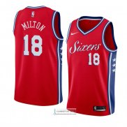 Camiseta Philadelphia 76ers Shake Milton Statement 2018 Rojo