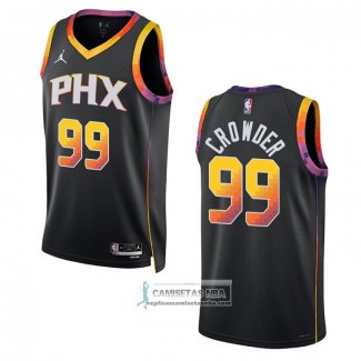 Camiseta Phoenix Suns Jae Crowder NO 99 Statement 2022-23 Negro