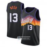 Camiseta Phoenix Suns Steve Nash Ciudad 2020-21 Negro