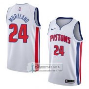 Camiseta Pistons Eric Moreland Association 2018 Blanco