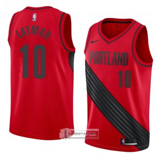 Camiseta Portland Trail Blazers Jake Layman Statement 2018 Rojo