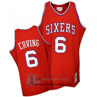 Camiseta Retro 76ers Erving Rojo