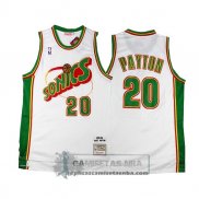 Camiseta Retro Supersonics Payton Blanco