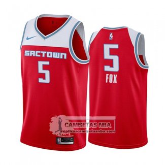 Camiseta Sacramento Kings De'aaron Fox Ciudad 2019-20 Rojo