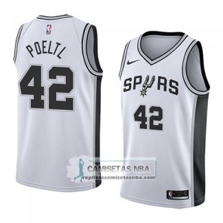 Camiseta San Antonio Spurs Jakob Poeltl Association 2018 Blanco