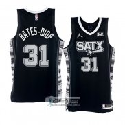 Camiseta San Antonio Spurs Keita Bates-Diop NO 31 Statement 2022-23 Negro