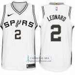 Camiseta Spurs Kawhi Leonard 2017-18 Blanco