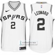 Camiseta Spurs Kawhi Leonard 2017-18 Blanco