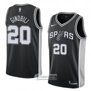 Camiseta Spurs Manu Ginobili Icon 2017-18 Negro