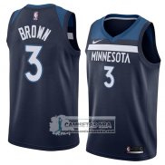 Camiseta Timberwolves Anthony Brown Icon 2018 Azul