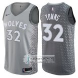 Camiseta Timberwolves Towns Ciudad 2017-18 Gris