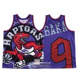 Camiseta Toronto Raptors Serge Ibaka Mitchell & Ness Big Face Violeta