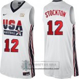 Camiseta USA 1992 Stockton Blanco