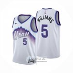 Camiseta Utah Jazz Cody Williams NO 5 Association 2025-26 Blanco