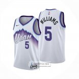 Camiseta Utah Jazz Cody Williams NO 5 Association 2025-26 Blanco