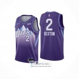 Camiseta Utah Jazz Collin Sexton NO 2 Ciudad 2024-25 Violeta