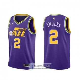 Camiseta Utah Jazz Joe Ingles Hardwood Classics Violeta