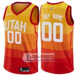 Camiseta Utah Jazz Personalizada Ciudad 2017-18 Amarillo