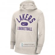 Sudaderas con Capucha Los Angeles Lakers Performance Practice 2021-22 Blanco