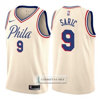 Camiseta 76ers Dario Saric Ciudad 2017-18 Crema