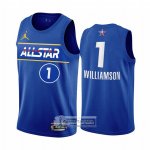 Camiseta All Star 2021 Orleans Pelicans Zion Williamson Azul