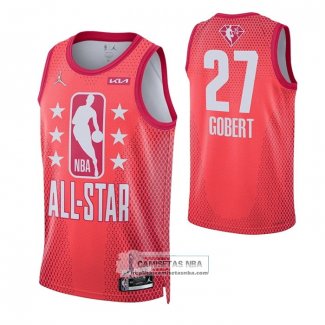 Camiseta All Star 2022 Utah Jazz Rudy Gobert NO 27 Granate