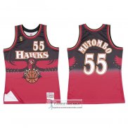 Camiseta Atlanta Hawks Dikembe Mutombo NO 55 Retro Rojo