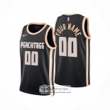 Camiseta Atlanta Hawks Personalizada Ciudad 2025-26 Negro