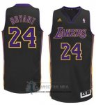 Camiseta Autentico Lakers Bryant Negro