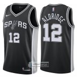 Camiseta Autentico Spurs Aldridge 2017-18 Negro