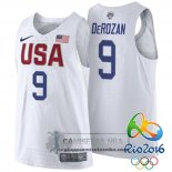 Camiseta Autentico USA 2016 DeRozan Blanco