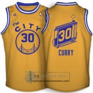 Camiseta Autentico Warriors Curry Amarillo