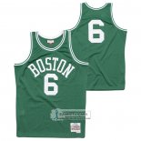 Camiseta Boston Celtics Bill Russell NO 6 Hardwood Classics 1962-63 Verde