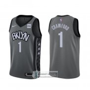 Camiseta Brooklyn Nets Jamal Crawford Statement Gris