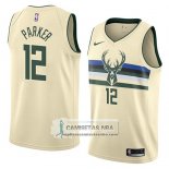 Camiseta Bucks Jabari Parker Ciudad 2018 Crema