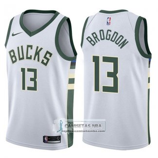 Camiseta Bucks Malcolm Brogdon Swingman Association 2017-18 Blan